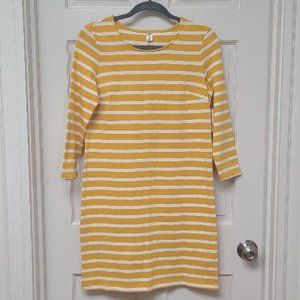 NWT Yellow and White Long Sleeve Striped Dress - Old Navy Size XS
